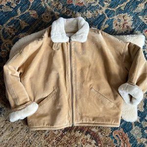 Ladies Jones New York genuine leather coat sz L